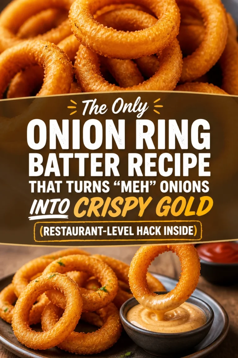 The Only Onion Ring Batter Recipe That Turns “Meh” Onions Into Crispy Gold (Restaurant-Level Hack Inside)