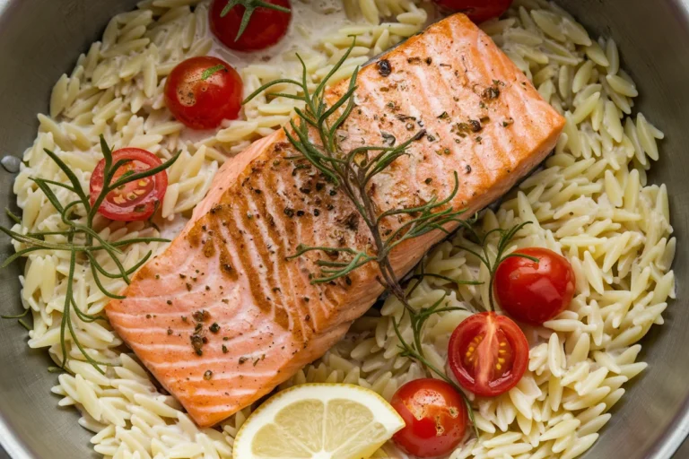 This Salmon and Orzo Recipe Is Your Weeknight Power Move (Creamy, Zesty, 25 Minutes!)
