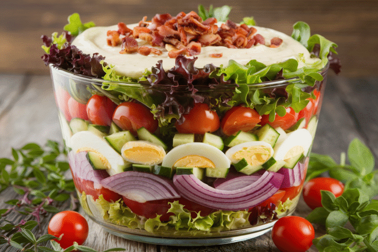 The Seven Layer Salad Recipe That Turns Any Potluck Into Your Fan Club