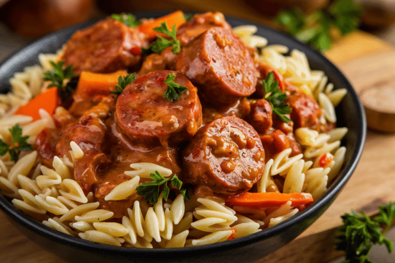 This One-Pan Sausage and Orzo Recipe Will Make You Ditch Takeout Forever
