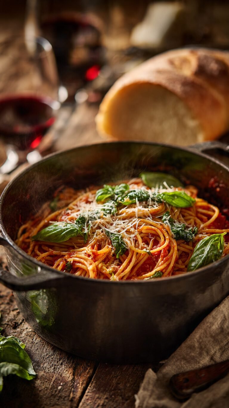 🍝 One Pot Spaghetti Recipe: Creamy, Easy & Minimal Cleanup!