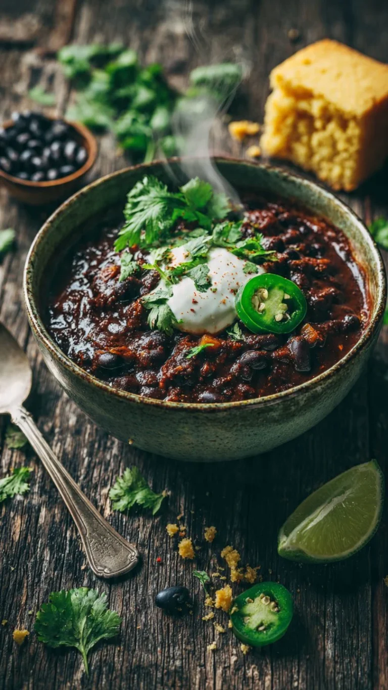 🥘 The Ultimate Black Bean Chili Recipe (Easy & Spicy!)
