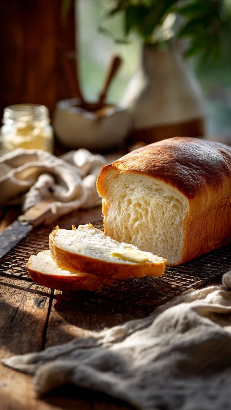 🍞 Fluffy Sandwich Bread Recipe (Easy & Soft!)