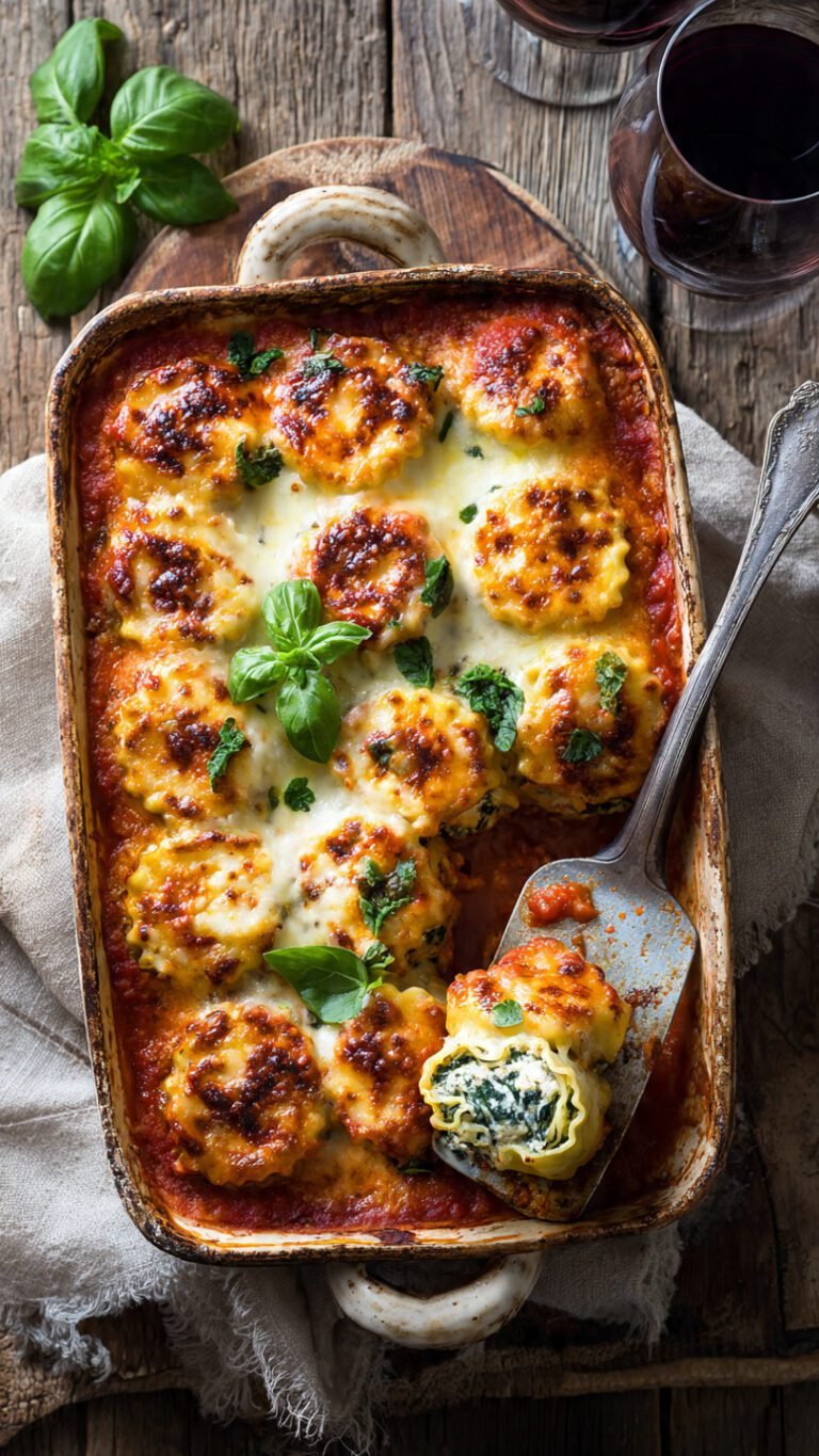 🍝 Cheesy Spinach Lasagna Roll Ups Recipe (Easy Dinner Win!)