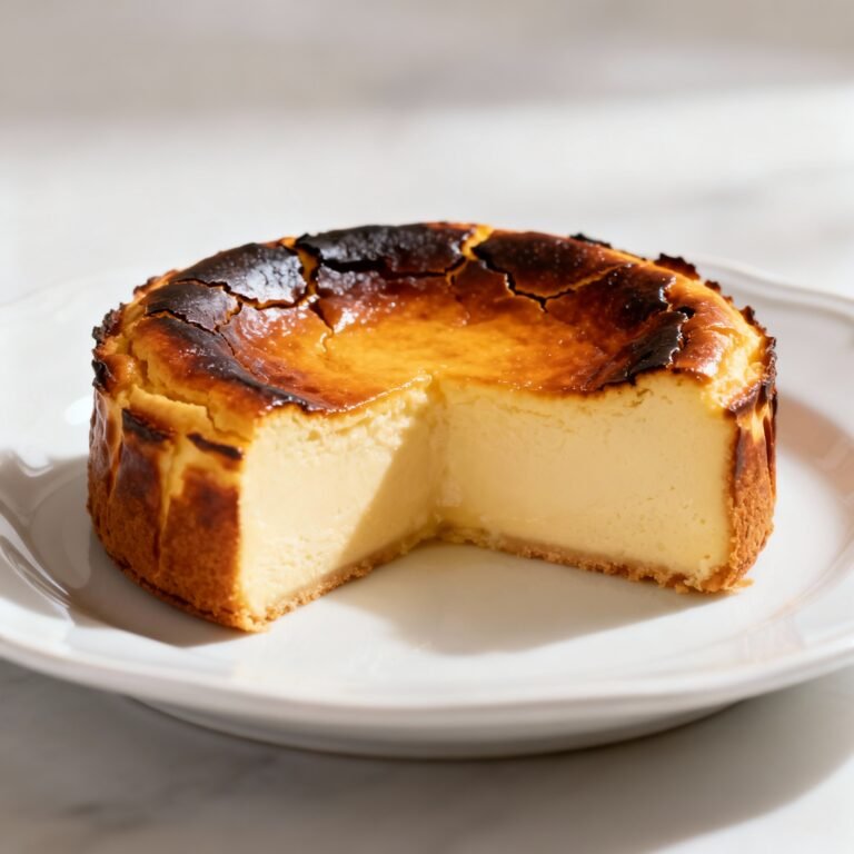 Basque Burnt Cheesecake Recipe: Effortless Elegance!