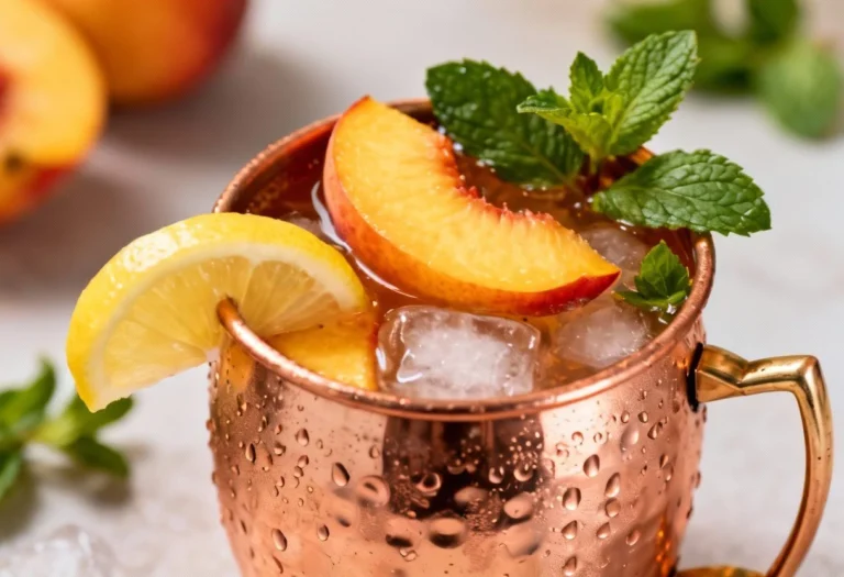 Peach Moscow Mule Recipe: Summer in a Copper Mug!