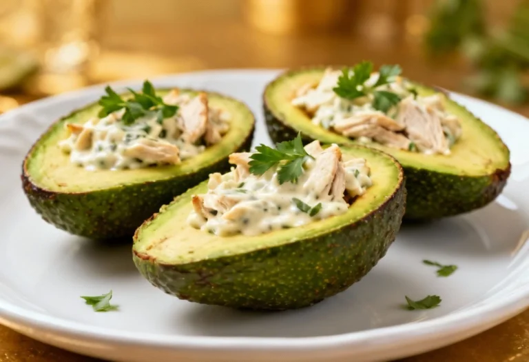 Avocado Recipe Idea Dinner: Creamy Dreamy Chicken Avocado Boats!