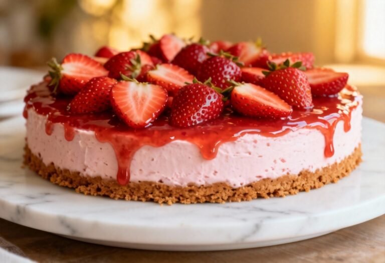 Strawberry Cheesecake Recipe No Bake: Effortless Decadence!